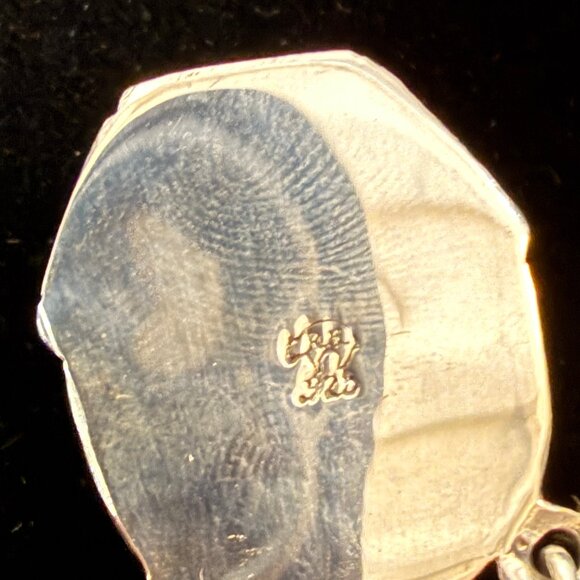 White Buffalo Turquoise and Sterling Silver Pendant Necklace by Running Bear - Picture 5 of 7